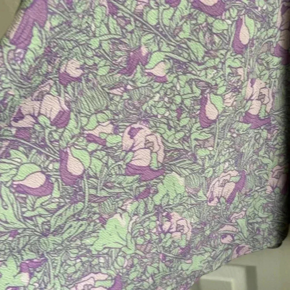 LuLaRoe Lavender Floral Skater Dress Fit & Flare size XXS - Picture 3 of 5